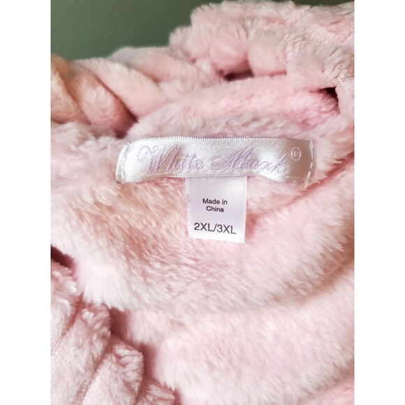 White Mark Women's Pink Plus Size 2X/3X Super Soft Cozy Lounge Robe New - Picture 2 of 7